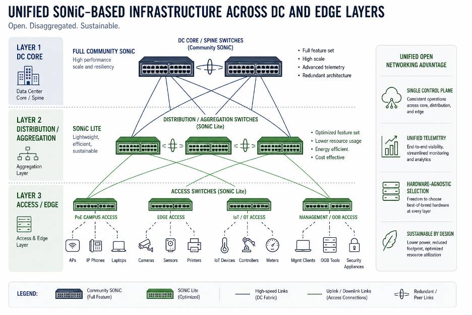 UNIFIED SONIC-BASED INFRASTRUCTURE ACROSS DC AND EDGE LAYERS